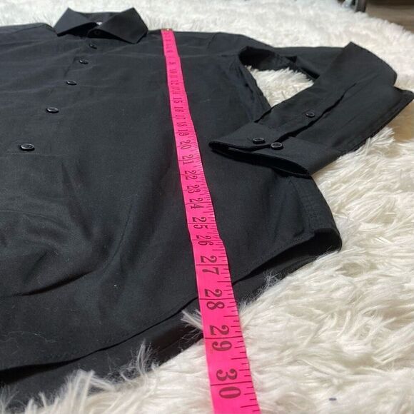 Calvin Klein & Tommy Hilfiger Dress Shirts Set of 2 Blue Black Size Small 14.5 / - Picture 10 of 15